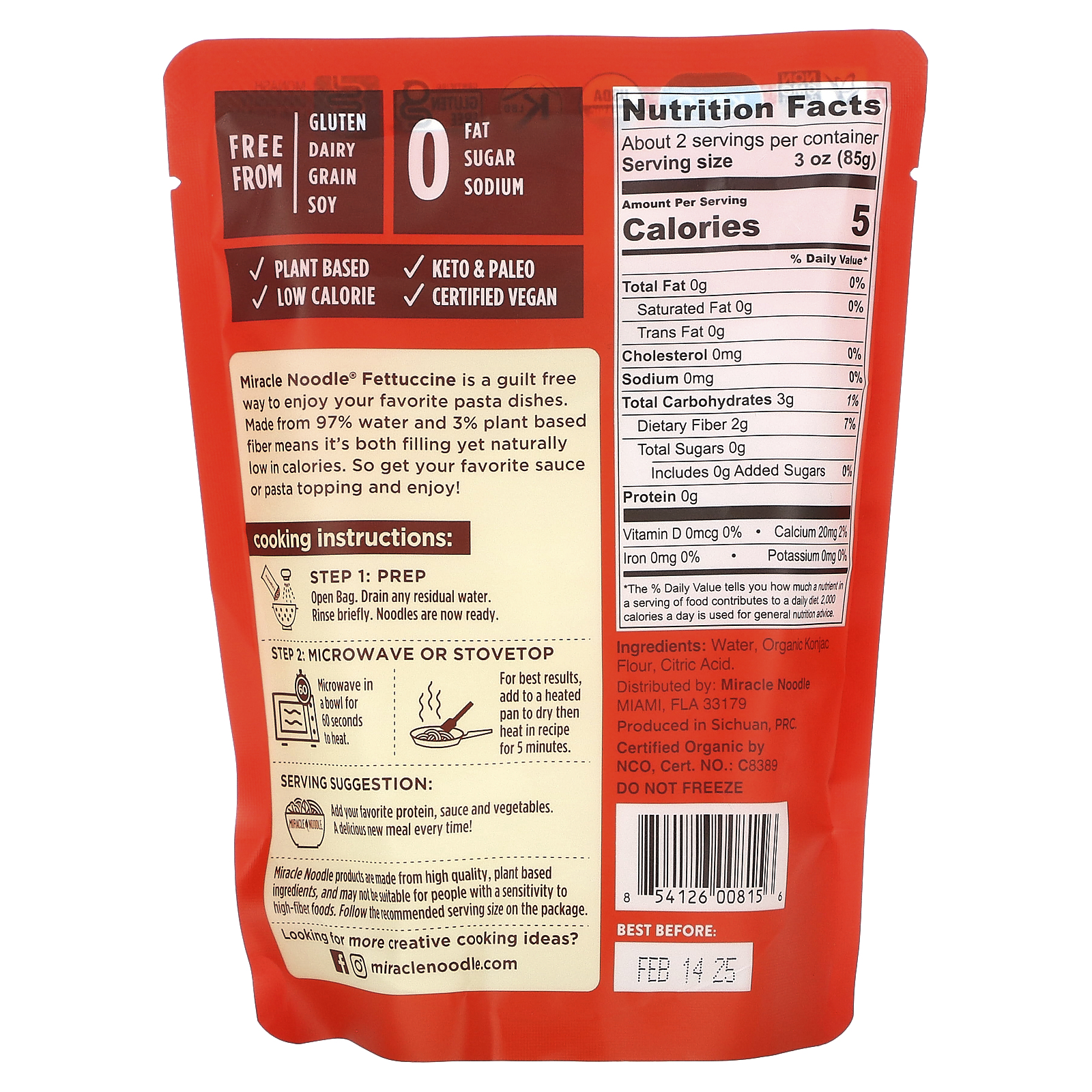 Organic Fettuccine Style, 7 oz (200 g) - Picture 2 of 2