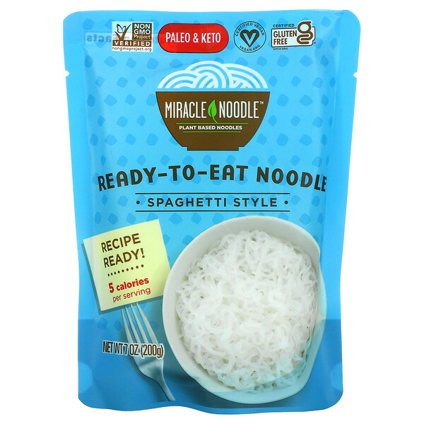 Miracle Noodle‏, Ready-to-Eat Noodle, Spaghetti Style, 7 oz (200 g)