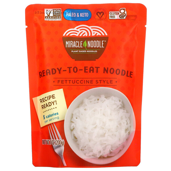 Miracle Noodle‏, Ready-to-Eat Noodle, Fettuccine Style, 7 oz (200 g)