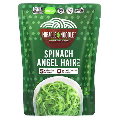 

Miracle Noodle Spinach Angel Hair Style 7 oz (200 g)