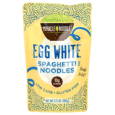 Miracle Noodle, Fideos estilo espagueti, Clara de huevo, 100 g (3,5 oz)