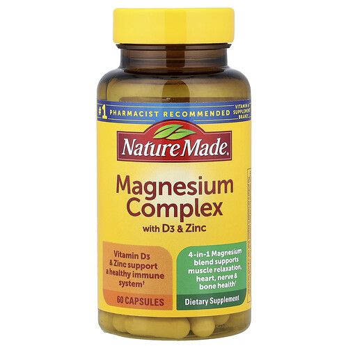 Nature Made Magnesium Complex with D3 & Zinc, 60 Capsules