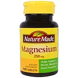Отзывы о Nature Made, Магний, 250 мг, 100 таблеток