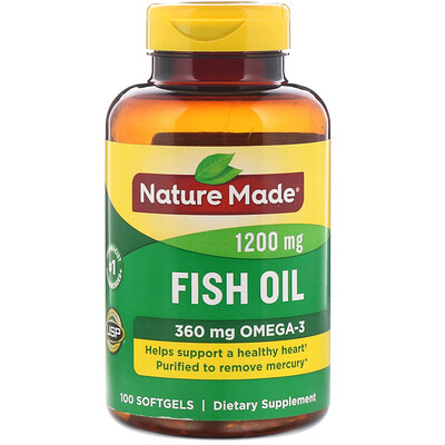 

Nature Made Fish Oil, 1,200 mg, 100 Softgels