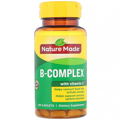 Nature Made B-Комплекс с витамином C, 100 капсуловидных таблеток