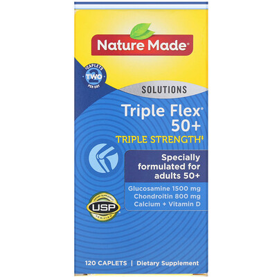 Nature Made Triple Flex 50+, «Тройное действие», 120 капсуловидных таблеток