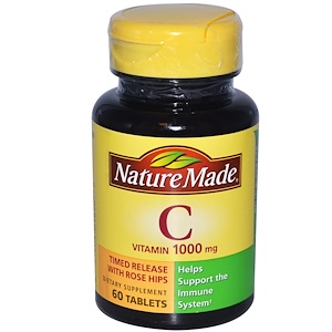 Nature Made, Витамин C, 1000 мг, 60 таблеток