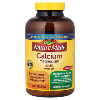Nature Made, Calcium Magnesium Zinc with Vitamin D3, 300 Tablets