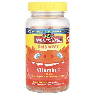 Nature Made, Kids First®, Gomitas con vitamina C, Mandarina, 125 mg, 110 gomitas