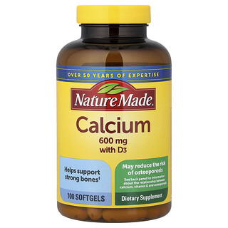 Nature Made, Calcium with Vitamin D3, 100 Capsules