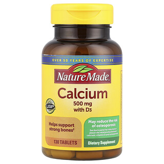 Nature Made, Calcio con vitamina D3, 130 comprimidos