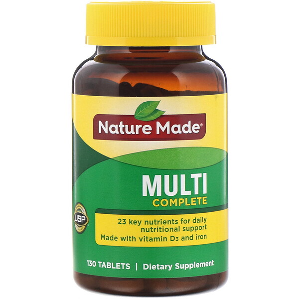 Nature Made‏, Multi Complete، 130 قرصًا
