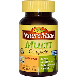 Nature Made, Комплекс с железом, 130 таблеток