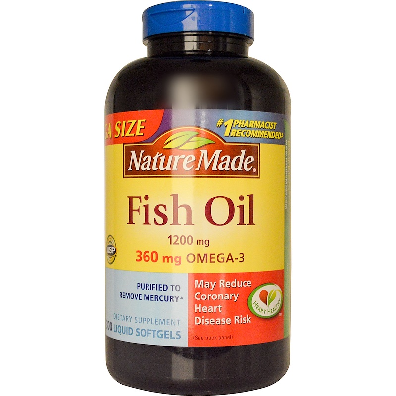 Nature Made, Fish Oil, 1,200 mg, 300 Liquid Softgels - iHerb