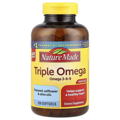 Nature Made, Triple omega, 150 cápsulas blandas