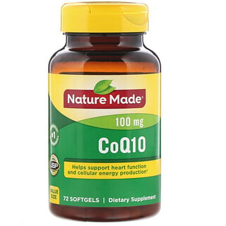 Nature Made, CoQ10、100mg、ソフトジェル72粒