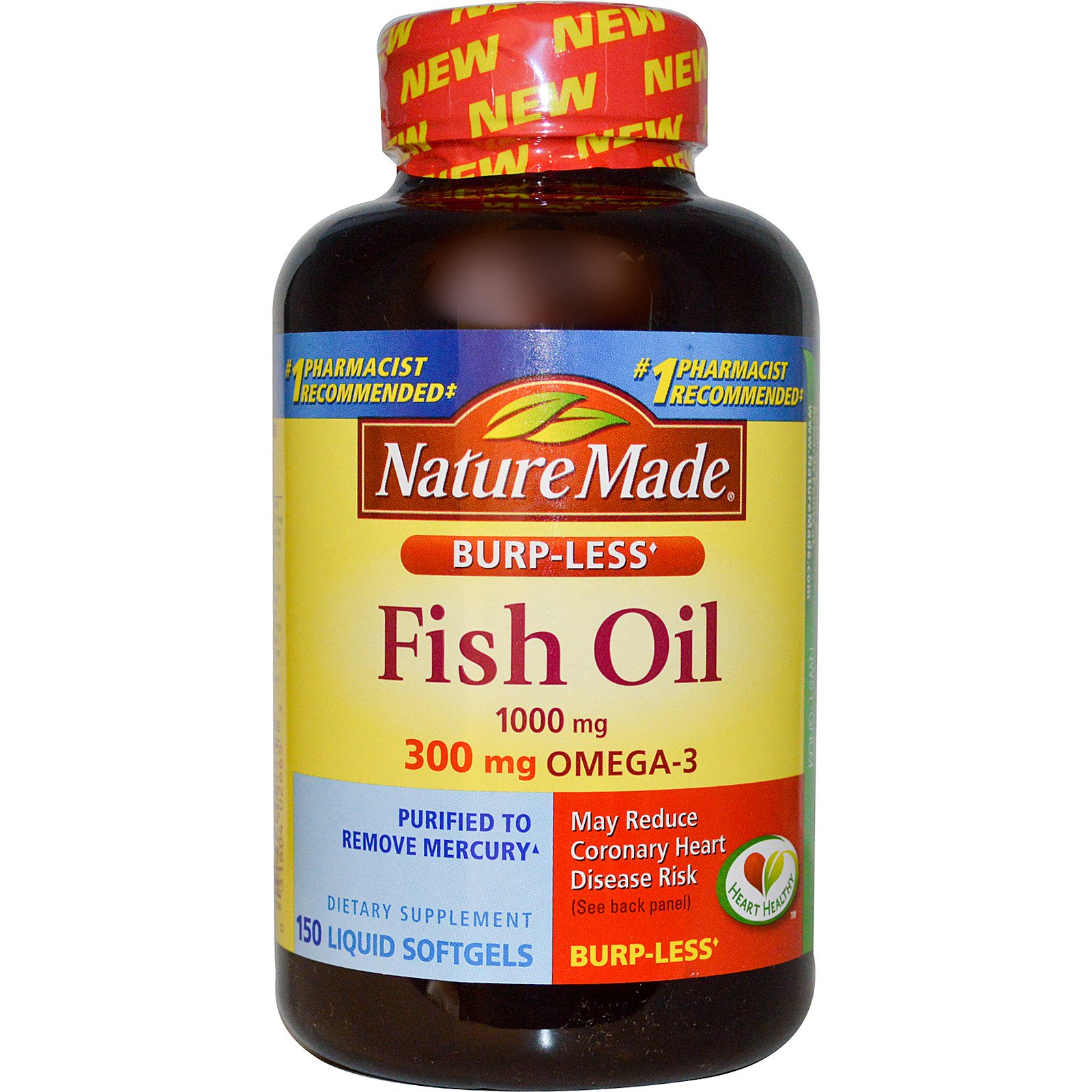 Nature Made, Fish Oil, Omega3, 1000 mg, 150 Liquid