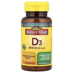 Вітамін D3, 50 мкг (2000 МО), 100 таблеток