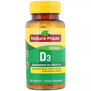 Отзывы о Натуре Маде, Vitamin D3, 50 mcg, 100 Tablets
