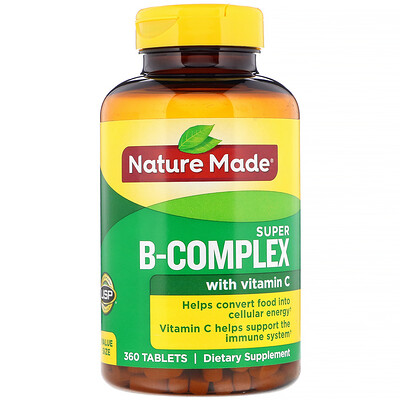 

Nature Made Super-B Complex with Vitamin C, 360 Tablets