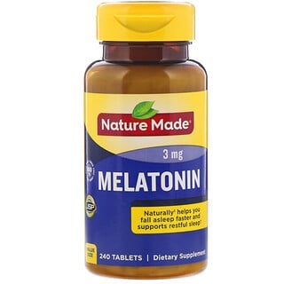 Nature Made, Melatonina, 3 mg, 240 Tabletas