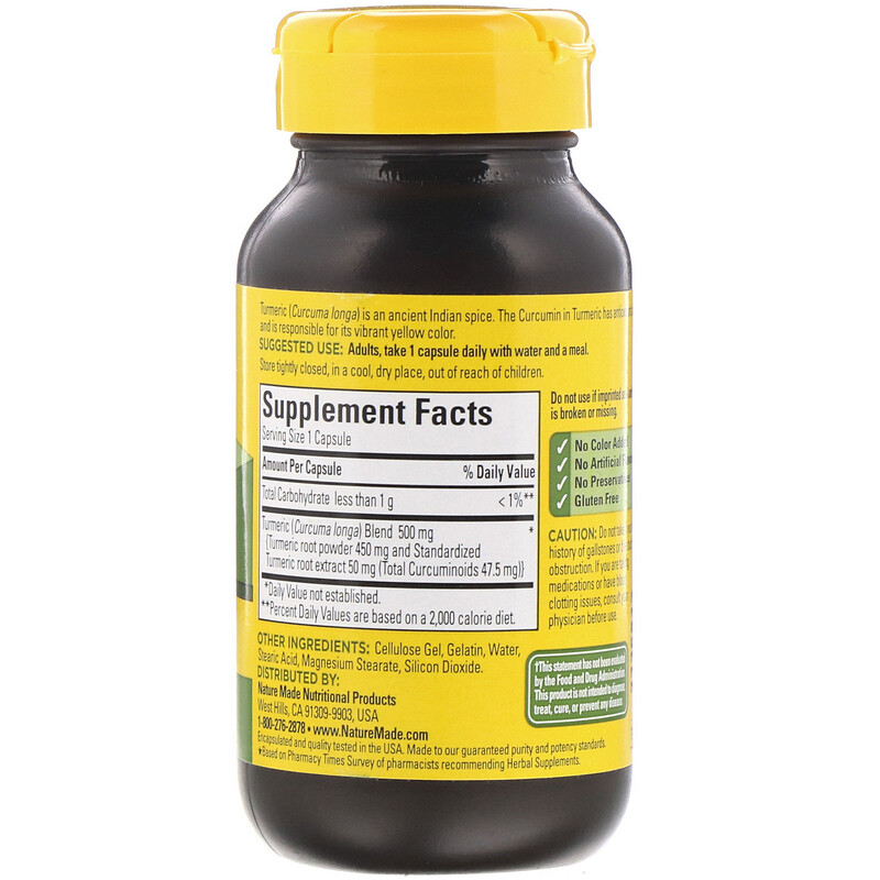 Nature Made, Turmeric Curcumin, 60 Capsules iHerb