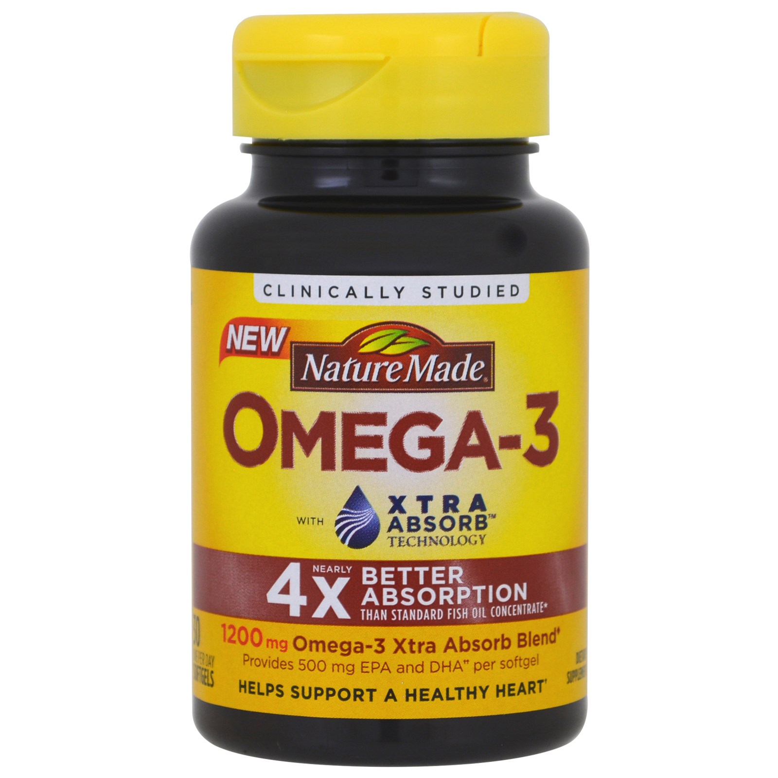 Nature Made, Omega-3, Extra Absorb, 1200 mg , 30 Softgels - iHerb