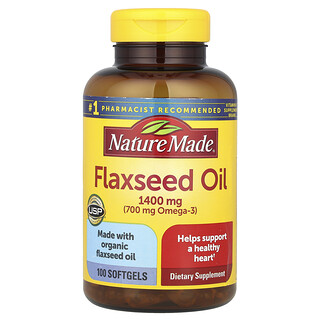 Nature Made, Aceite de semilla de lino, 100 cápsulas blandas