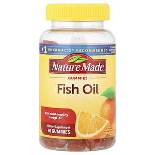 Nature Made, Gomitas de aceite de pescado, Naranja, 90 gomitas