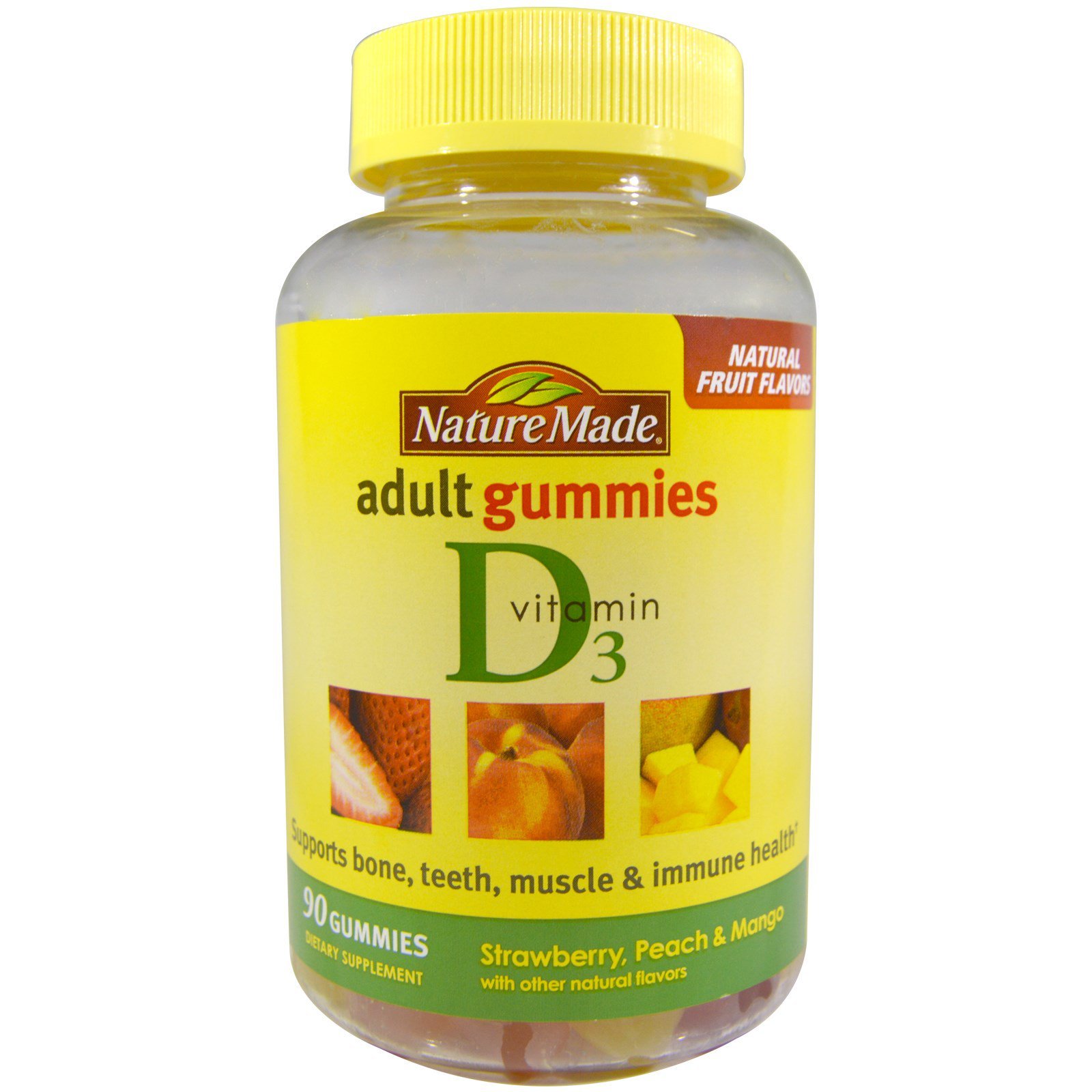 Nature Made, Adult Gummies, Vitamin D3, 90 Gummies - iHerb.com