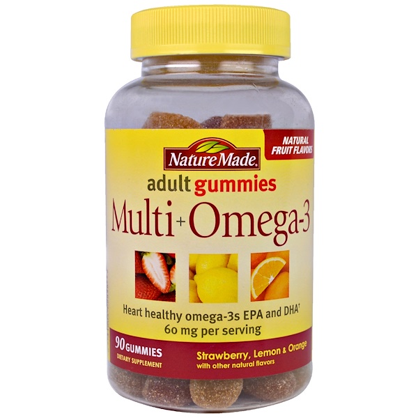 Nature Made, Adult Gummies, Multi + Omega3, 90 Gummies iHerb