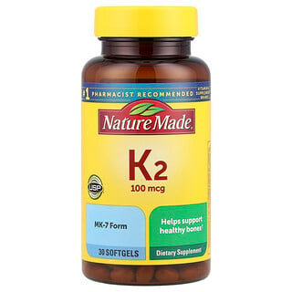 Nature Made, Vitamin K2, 100 mcg, 30 Softgels