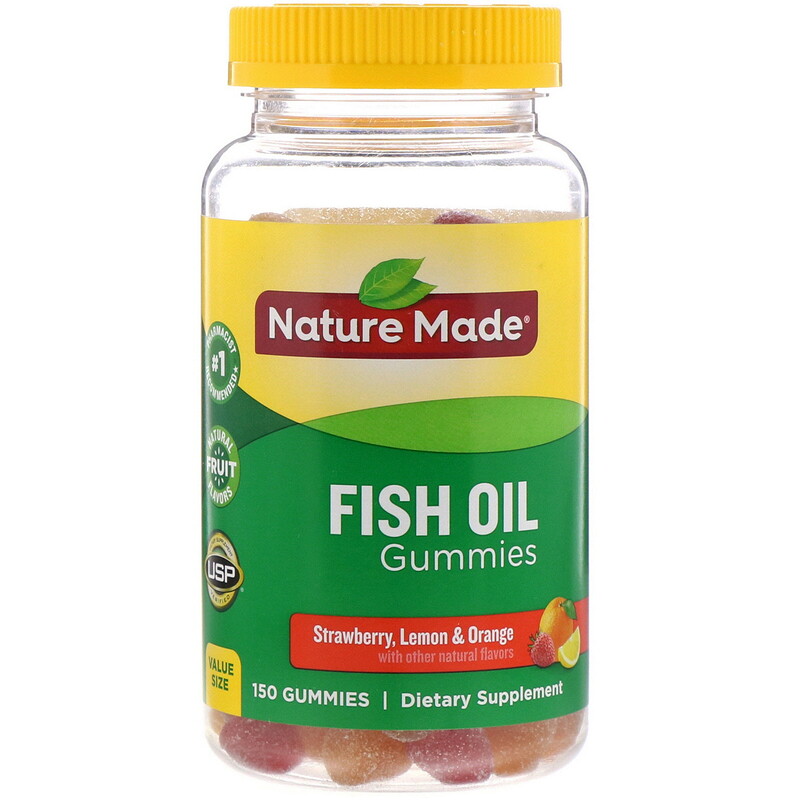 Nature Made, Fish Oil Gummies, Strawberry, Lemon & Orange, 150 Gummies