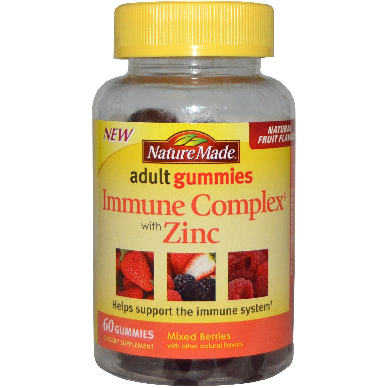 Nature Made, Adult Gummies, Immune Complex with Zinc, Mixed Berries, 60