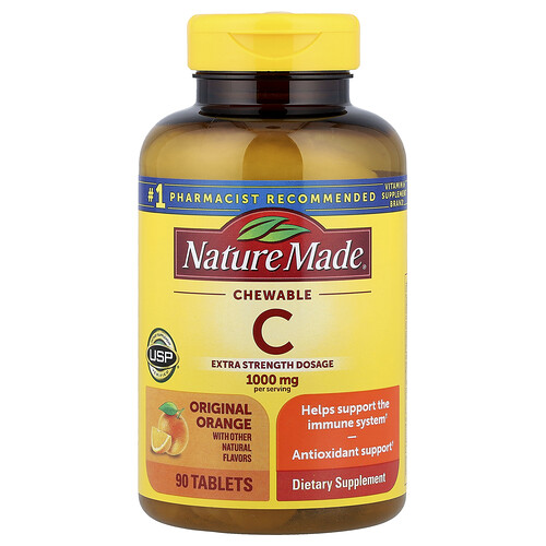 Nature Made Extra Strength Dosage Vitamin C 1000 mg Chewable Tablets, 90 ct | CVS
