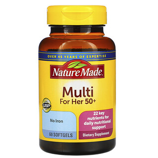 Nature Made, Multi for Her 50+, 60 Softgels