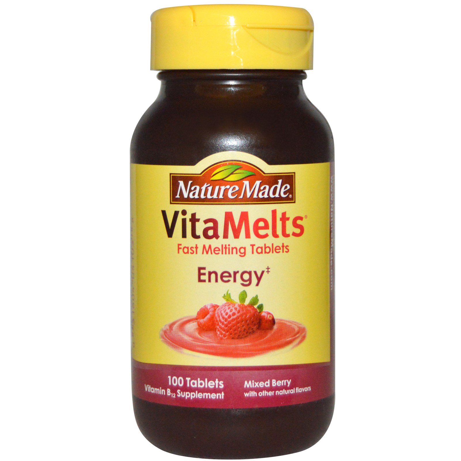 Nature Made Vitamelts Energy Mixed Berry 100 Tablets Iherb