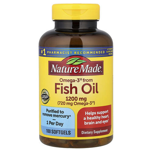 Nature Made Omega-3 from Fish Oil Supplement Vitamin | 1200 mg | 100 Soft Gels