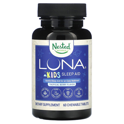 

Nested Naturals Luna Kids Sleep Aid Tropical Berry 60 Chewable Tablets