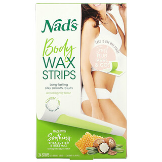 Nad's, 身體除毛蜜蠟貼片，常規款，24 片裝