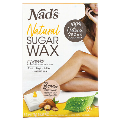 Nad's натуральный сахарный воск, 170 г (6 унций)