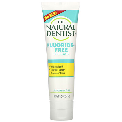 The Natural Dentist Fluoride-Free Toothpaste, Peppermint Sage, 5.0 oz (141 g)
