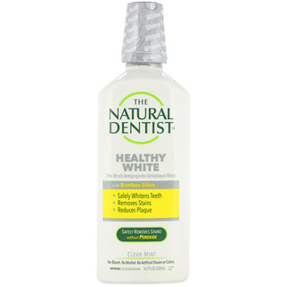 The Natural Dentist, Healthy White, средство против гингивита и зубного налета перед нанесением, чистая мята, 500 мл (16,9 жидк. Унции)