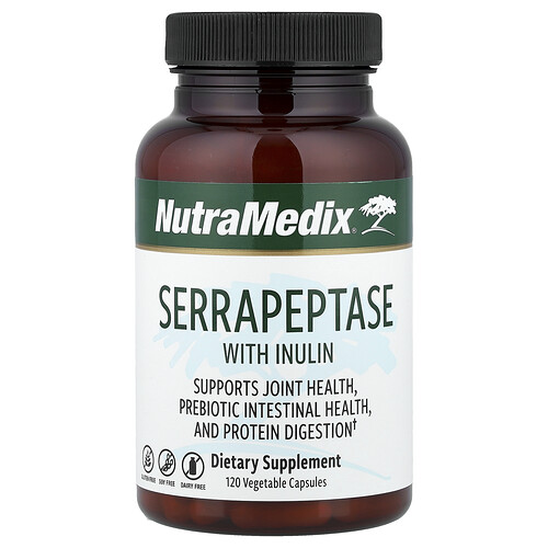 NutraMedix, Serrapeptase with Inulin, 120 Vegetable Capsules
