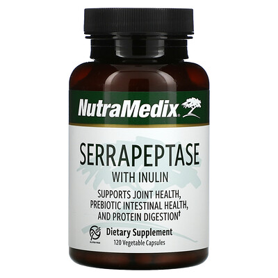 NutraMedix Serrapeptase with Inulin, 120 Vegetable Capsules
