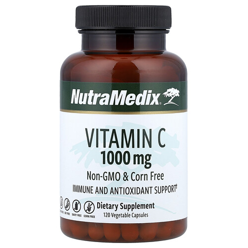 NutraMedix, Vitamin C, 1.000 mg, 120 pflanzliche Kapseln