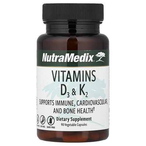 NutraMedix, Vitamins D3 & K2, 90 Vegetable Capsules
