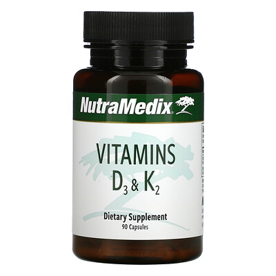 NutraMedix Vitamins D3 & K2, 90 Capsules