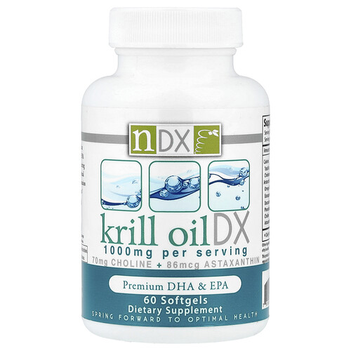 Natural Dynamix (ndx) Krill Oil DX, Premium DHA & EPA, 60 Softgels