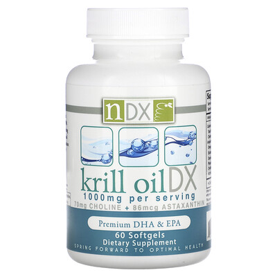 

Natural Dynamix (NDX), Krill Oil DX, Premium DHA & EPA, 500 mg, 60 Softgels